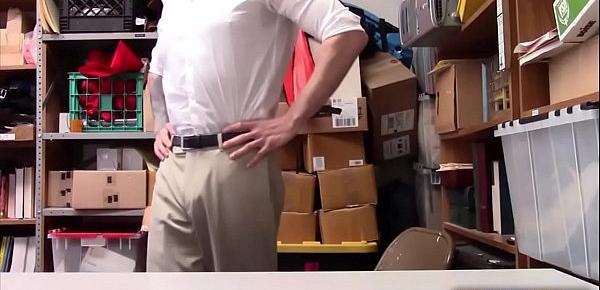  Teen chick shoplifter punish fucked rough in the office